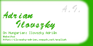 adrian ilovszky business card