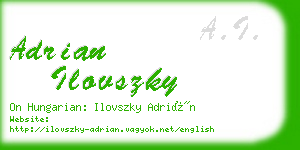 adrian ilovszky business card